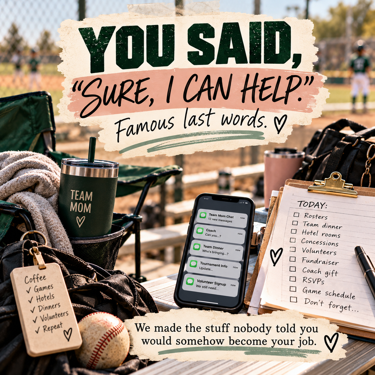 The Team Mom Survival Kit — Baseball Edition